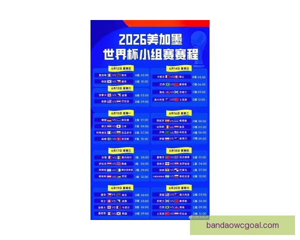 2026年美加墨世界杯赛程安排及各阶段比赛时间详细解读